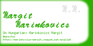 margit marinkovics business card